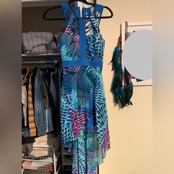 Tropical Bebe dress high/low size 0 - Picture 3 of 3